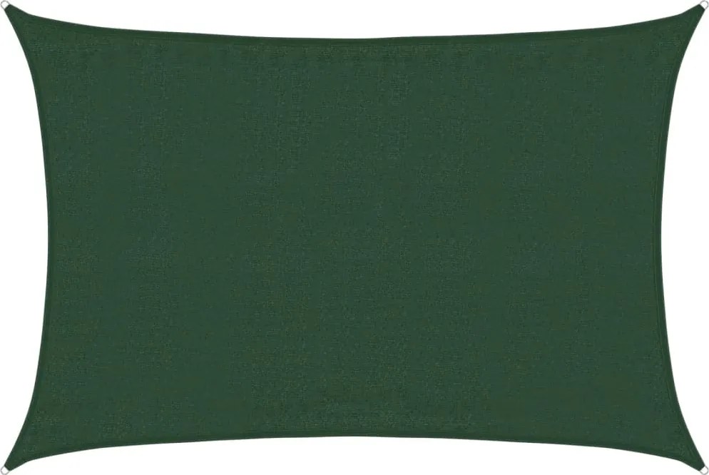 vidaXL sötétzöld HDPE napvitorla 160 g/m² 3,5 x 5 m