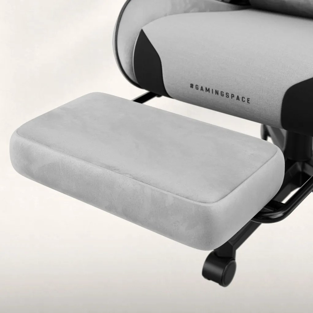 Gamer szék, Force lábtartóval szürke