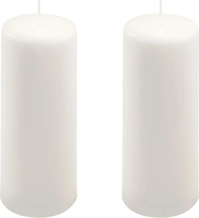 Gyertya készlet 20 cm Ø 7,5 cm 2 db fehér