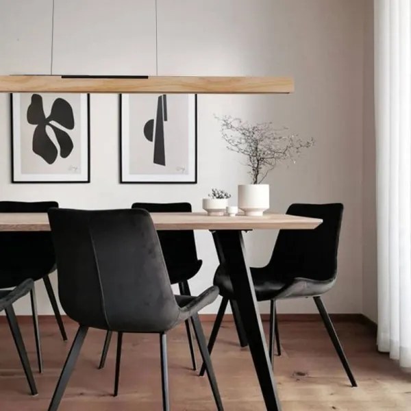 LED Csillár zsinóron LED/22W/230V 4000K 120 cm fenyő/tömör fa