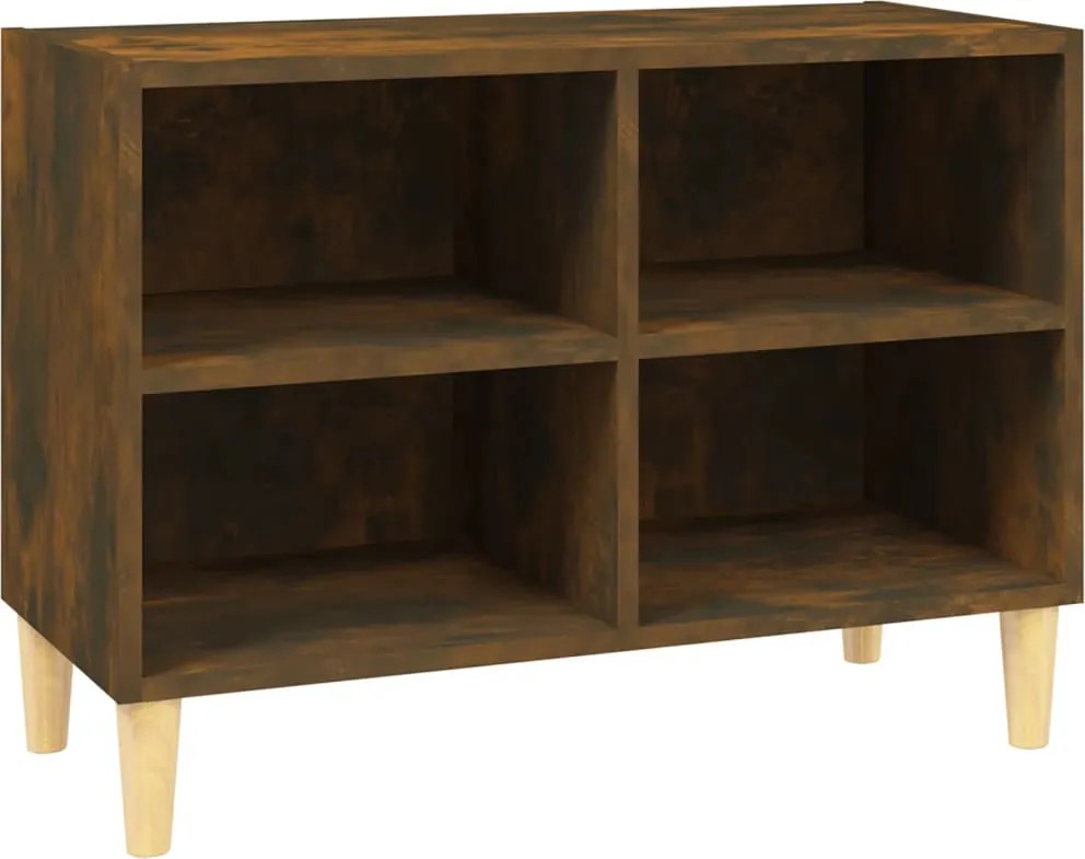 vidaXL füstös tölgy színű TV-szekrény tömör falábakkal 69,5x30x50 cm