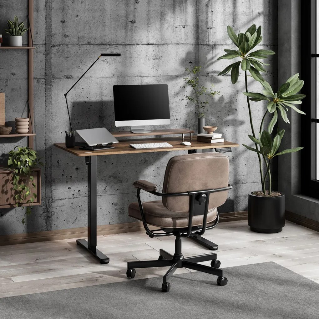 Állítható magasságú íróasztal Nojo Light 120 cm x 60 cm sötétbarna