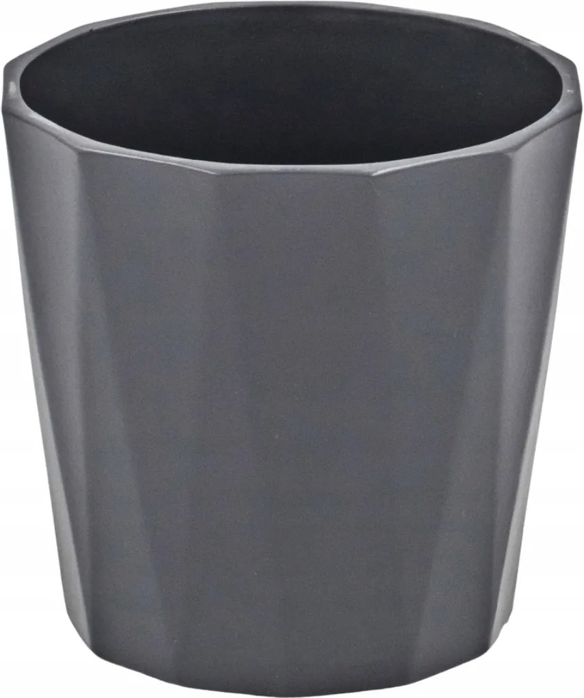 Kerámia kaspóvédő Flores sötétszürke 13,5 cm