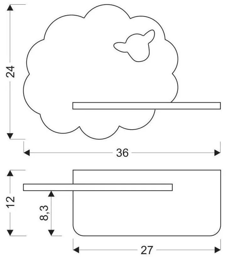 Fekete gyerek lámpa Sheep – Candellux Lighting