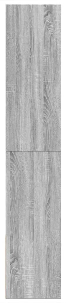 szürke sonoma színű szerelt fa könyvespolc 100 x 36 x 189 cm