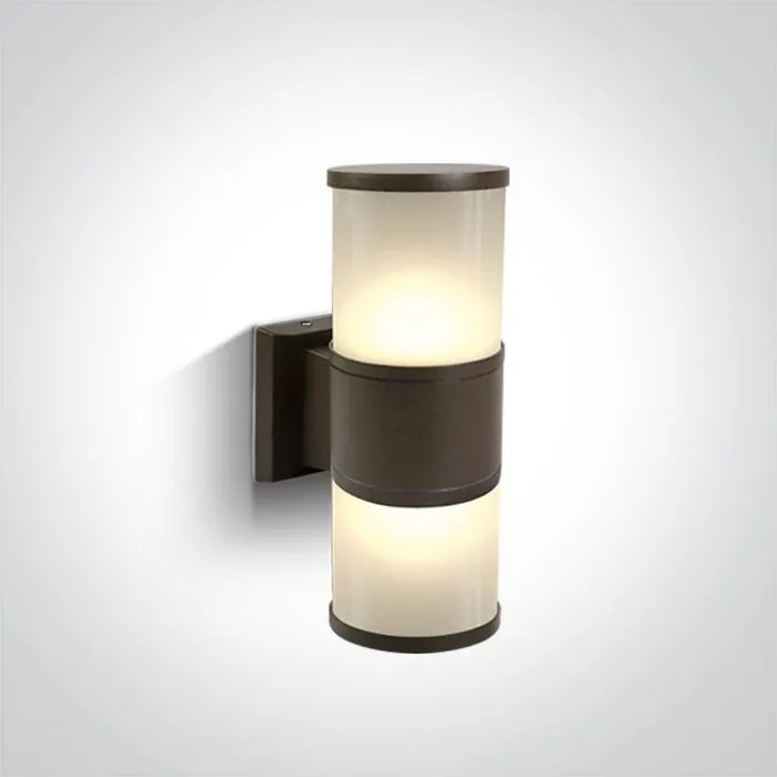 ONE LIGHT 67098-BR TUBE LIGHTS Modern Kültéri Fali Lámpa Barna, Rozsdás E27 IP44