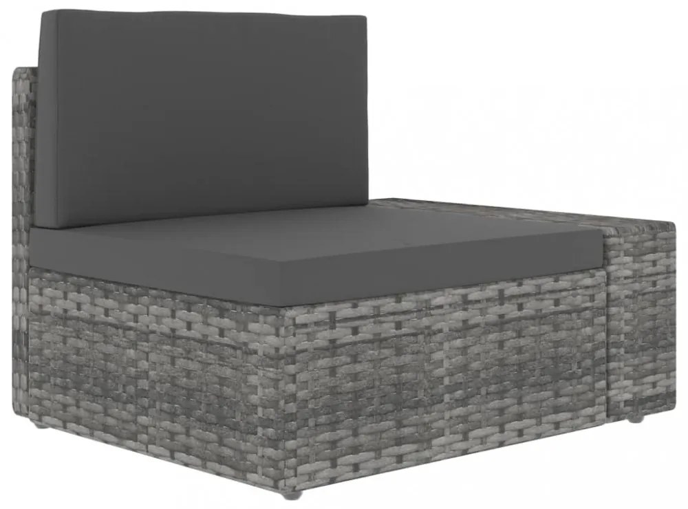 10 részes szürke polyrattan kerti ülőgarnitúra