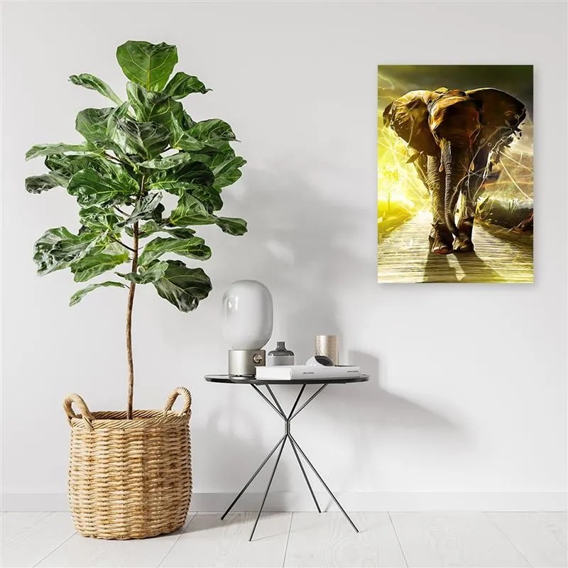 Gario Vászonkép Elefánt az úton Méret: 60 x 90 cm