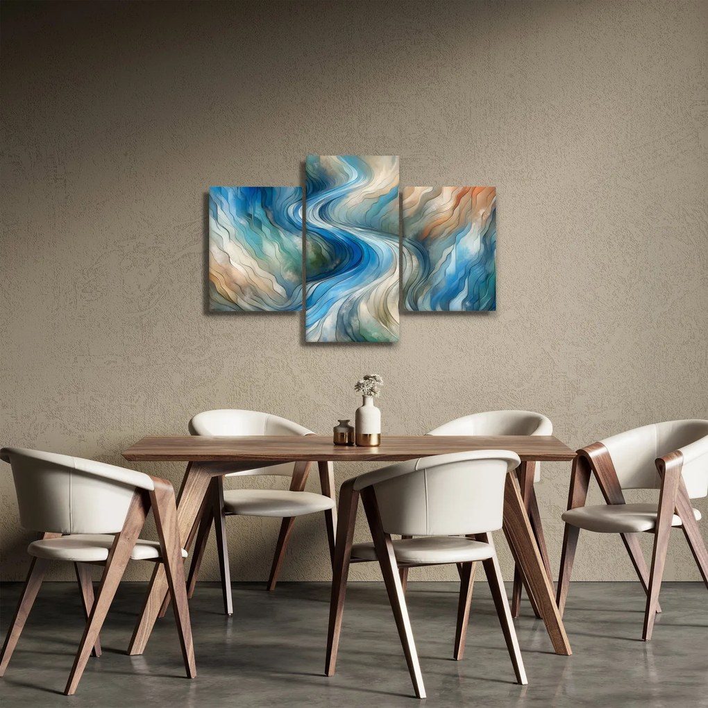 Kép - Absztrakt áramlat (90x60 cm)