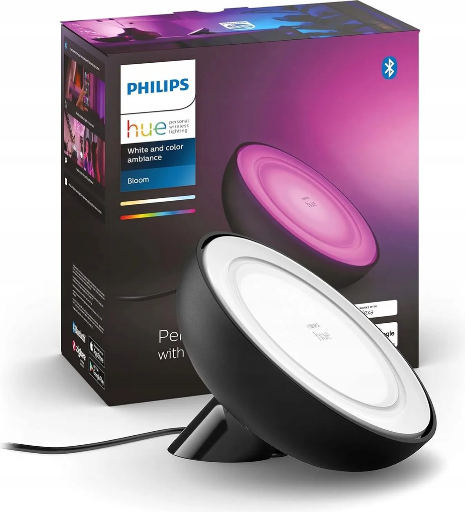 LED-es asztali éjjeli lámpa 7.3W Rgb Cct intelligens Smart Bloom Philips Hue