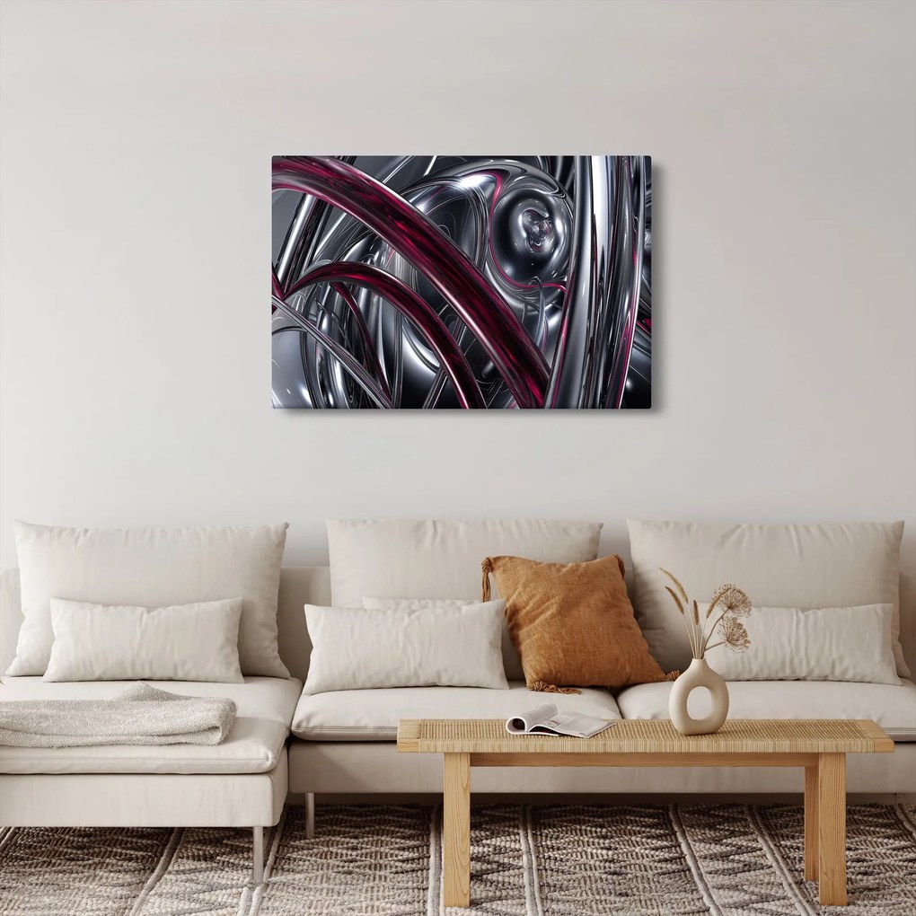 Szürke absztrakció kép (90x60 cm)