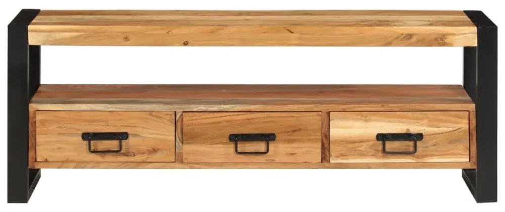 tömör akácfa TV-szekrény 120 x 30 x 45 cm