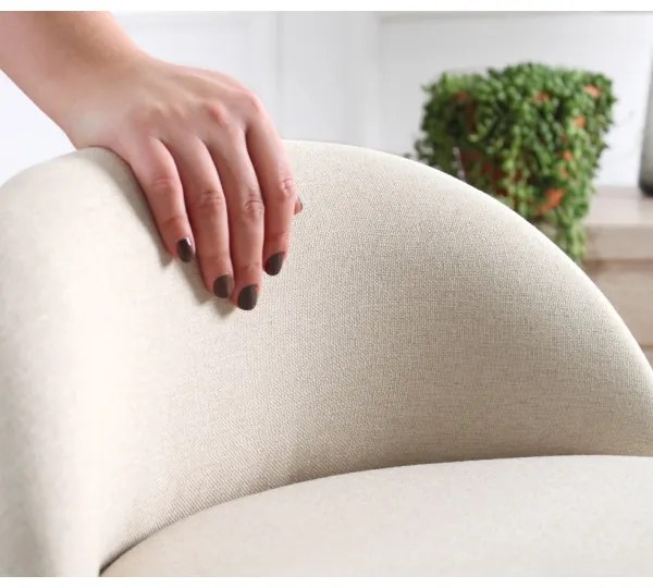 Puff NIKI átm. 46 cm krémszínű