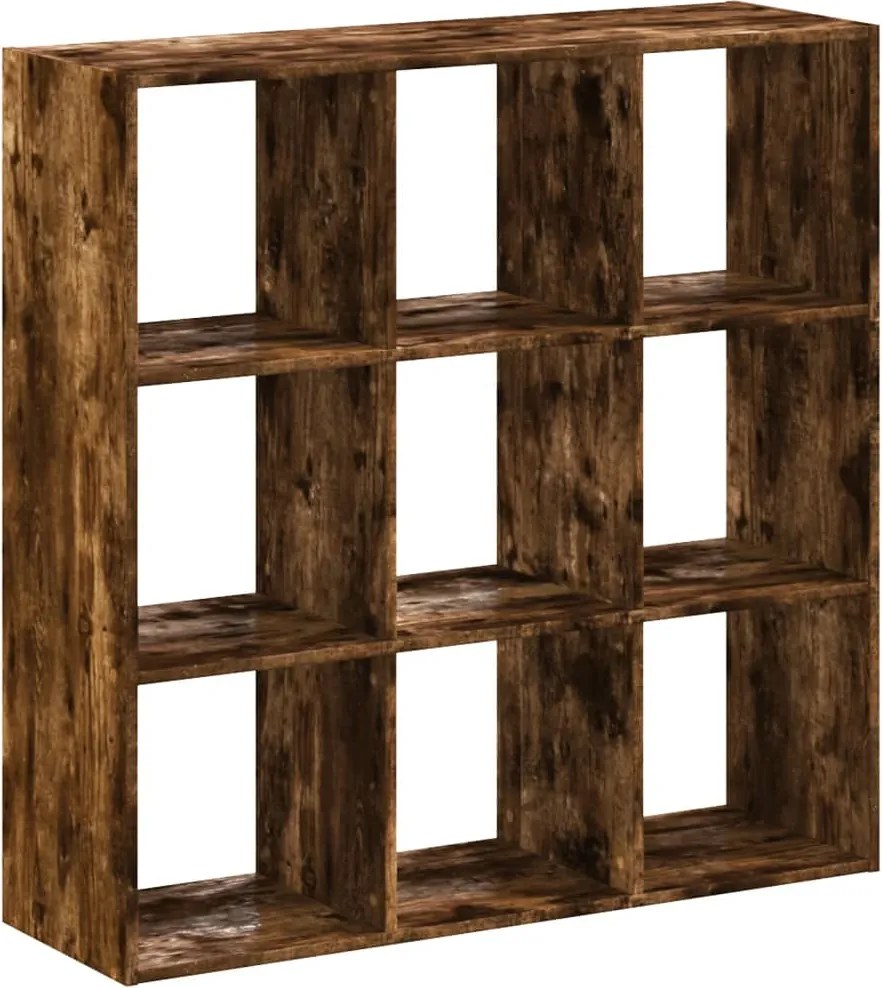 vidaXL füstös tölgy színű szerelt fa könyvespolc 102 x 32 x 102 cm
