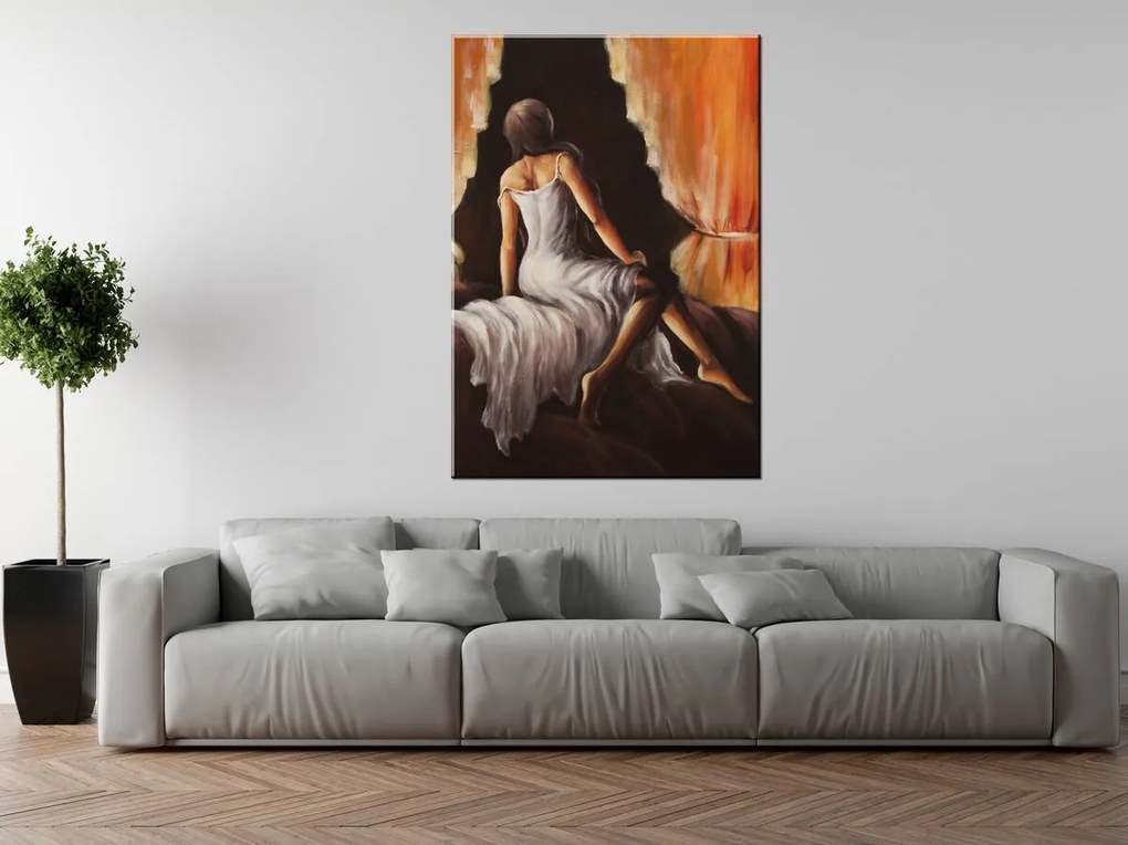 Gario Kézzel festett kép Szép lány Méret: 120 x 80 cm