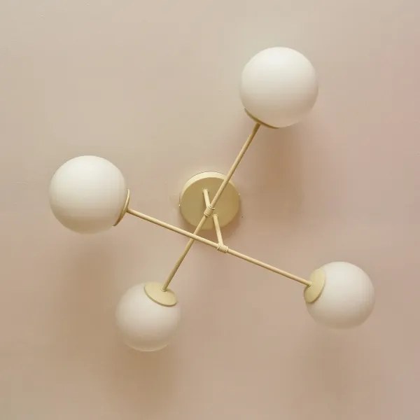 Felületre szerelhető csillár MOON 4xE27/15W/230V krémszínű