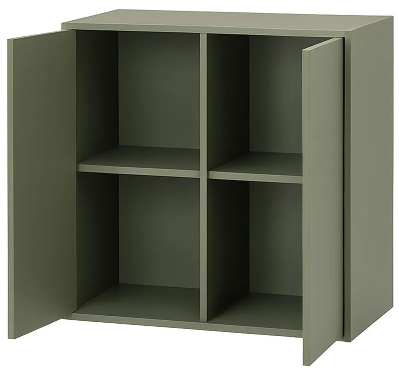 Boxie 2 ajtós fali szekrény 80x80x37 cm zöld