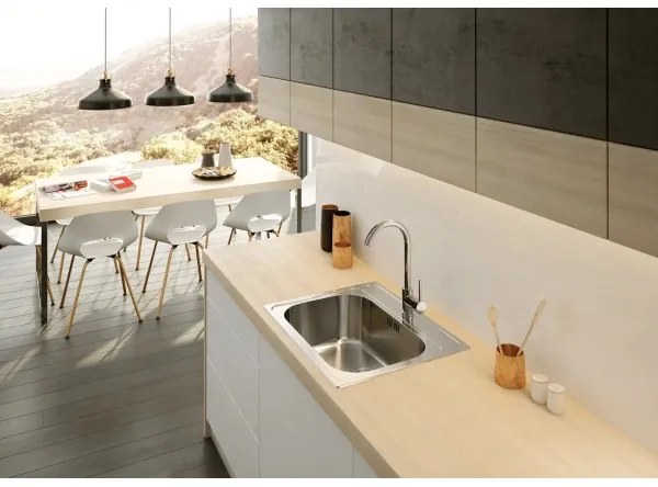 Deante ZYU_0103 - SOUL konyhai mosogató 50x60 cm szatén