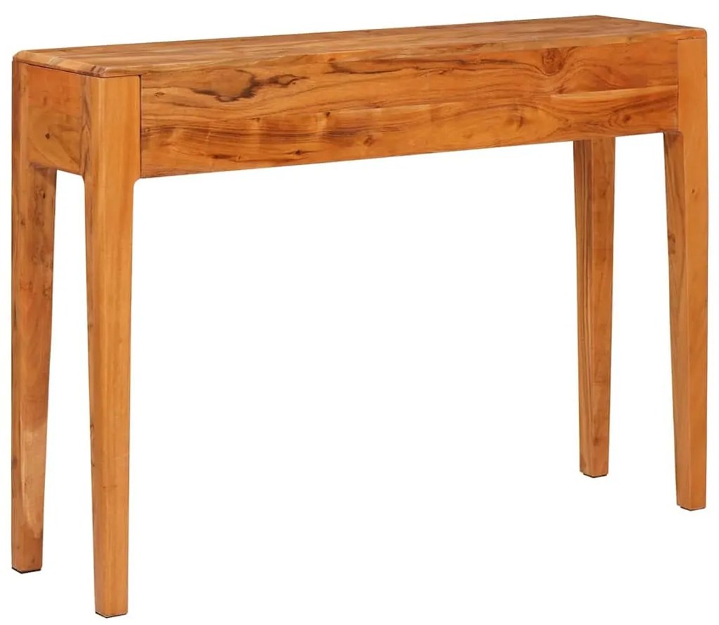 vidaXL Konzolasztal fiókkal Barna 110 x 30 x 80 cm Tömör Akácfa