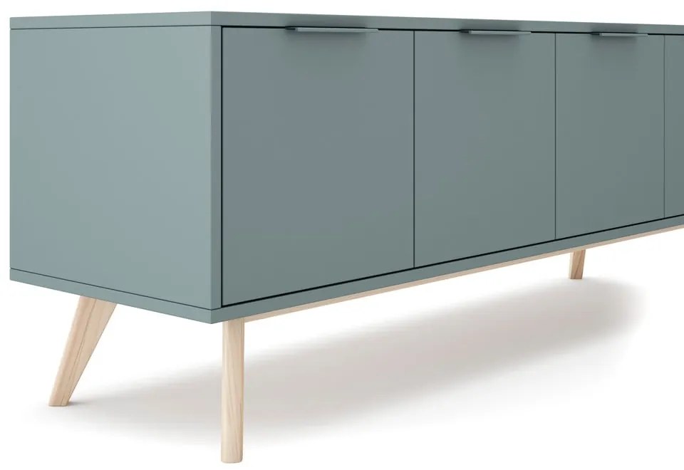 Szürkészöld TV-állvány 140x53x40 cm Pisco – Marckeric