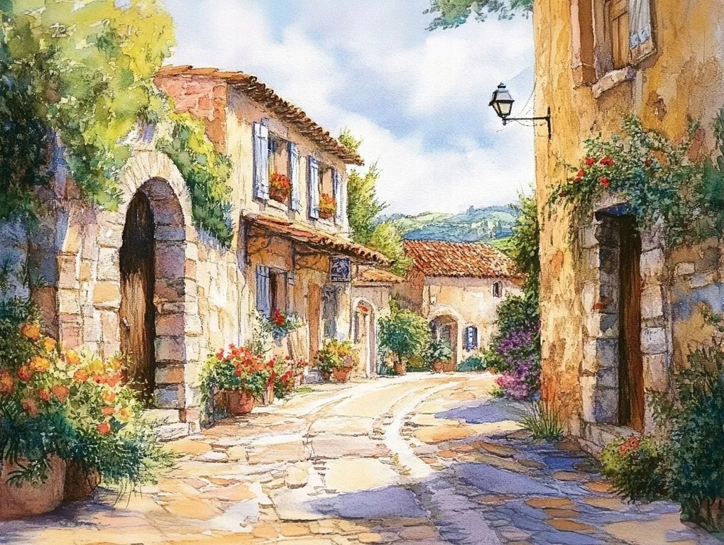 Vászonkép Canvas Város Mediterrán Dél Utca 100x75