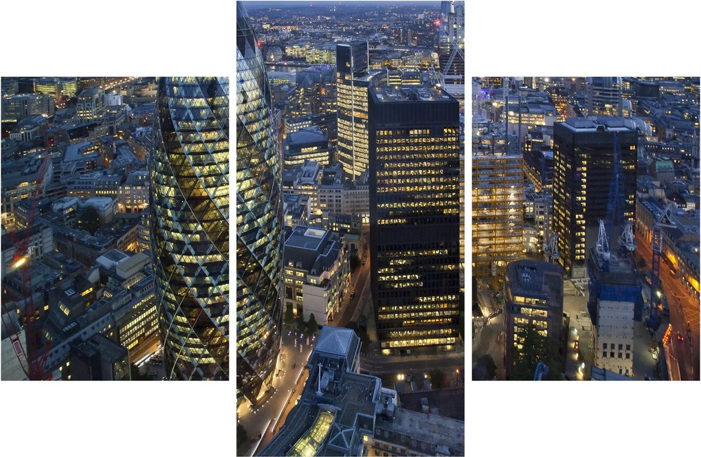 Kép - London esti panorámája (90x60 cm)