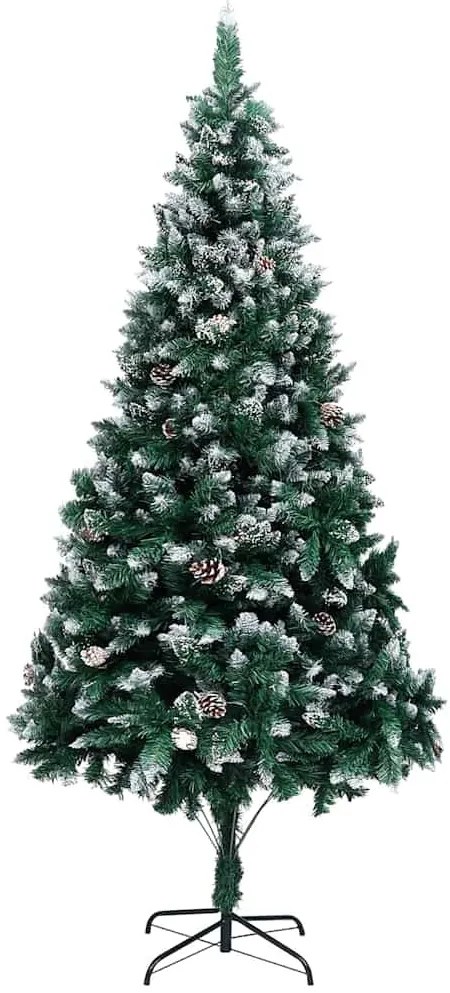 Mű karácsonyfa 300 LED-del Zöld 210 cm PVC és Acél és Műanyag