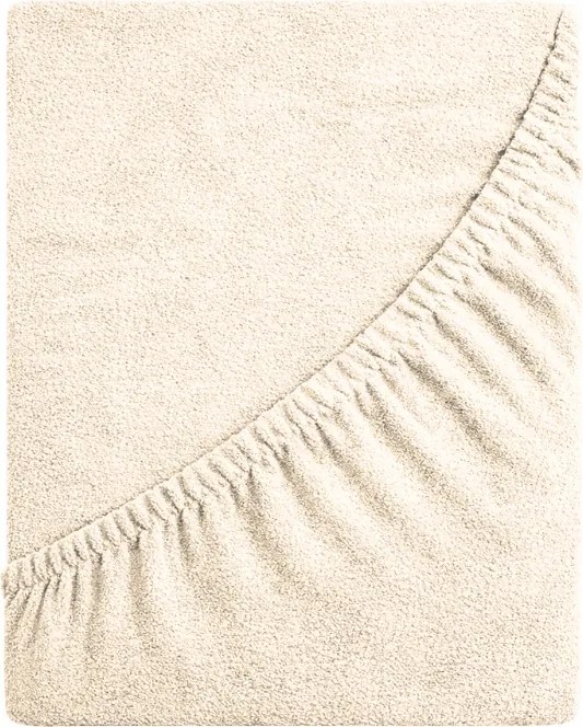 Frottír Lepedő Gumis 180x200 Vastag DeLux 190g Elefántcsont