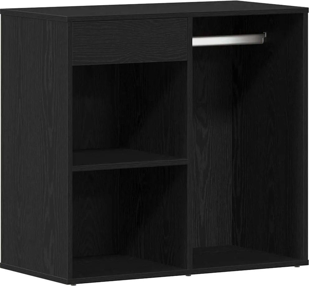 vidaXL Sminkes szekrény fiókkal Fekete tölgy 80 x 40 x 75 cm Faanyag