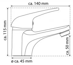Eisl NI075CR - GRANDE VITA CLASSIC mosdócsaptelep, fényes króm