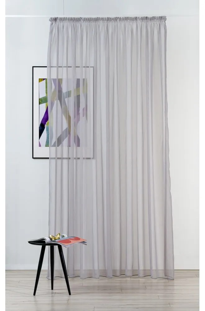 Szürke átlátszó függöny 140x245 cm Voile – Mendola Fabrics
