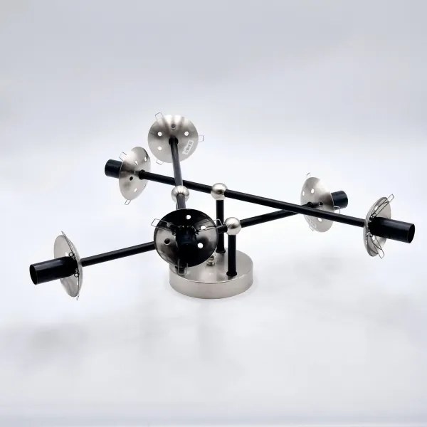 Felületre szerelhető csillár  MALENA 6xE14/5W/230V matt króm/füstös