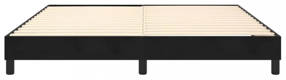 fekete bársony rugós ágykeret 180 x 200 cm