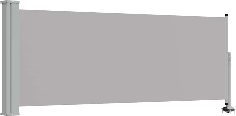 vidaXL szürke behúzható oldalsó terasz napellenző 100 x 300 cm