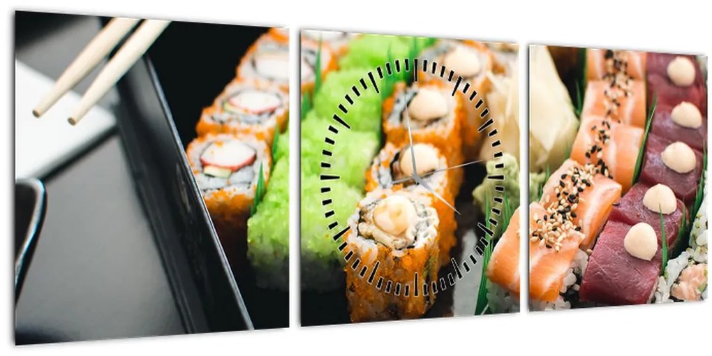 Kép - Sushi (órával) (90x30 cm)