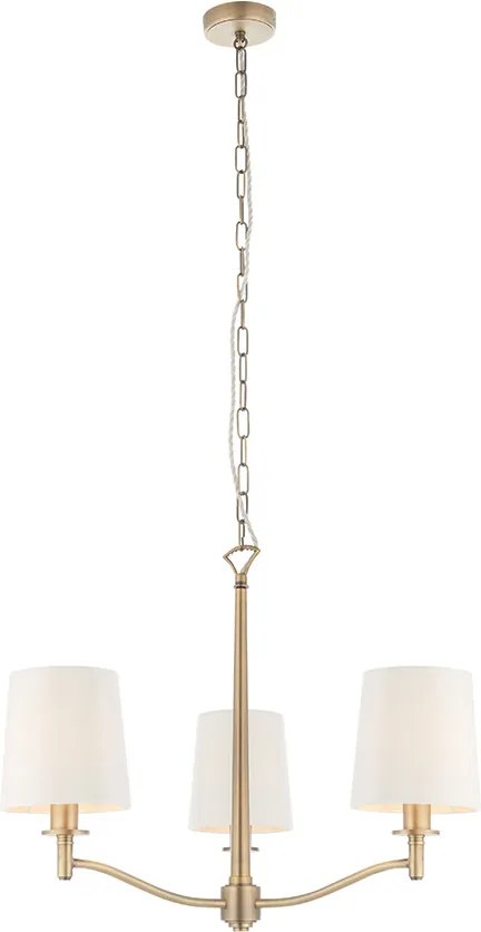 ENDON 73411 ORTONA Modern Csillár Antik Fehér, Antik Sárgaréz E14 IP20