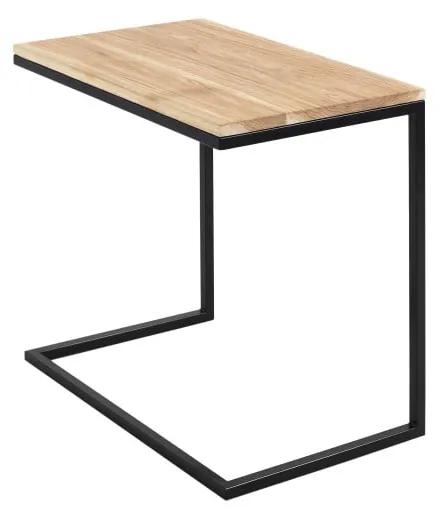Lupe tömör tölgyfa asztal, fekete lábbal - Custom Form