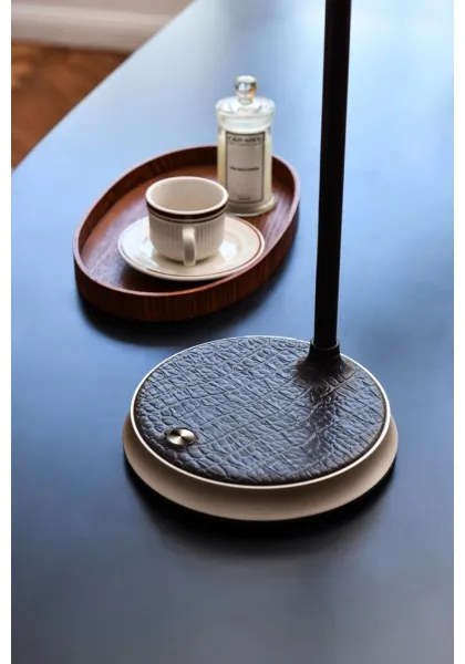 Immax 08972L - FINCH LED asztali lámpa, 9W, 12cm, szürke/krom, dimmelhető