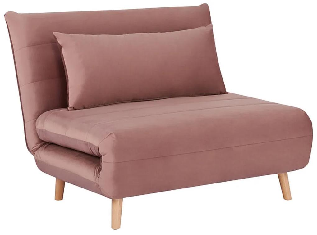 RUSEL Velvet szétnyitható fotel, 105x80x90, tap. 182/bükk