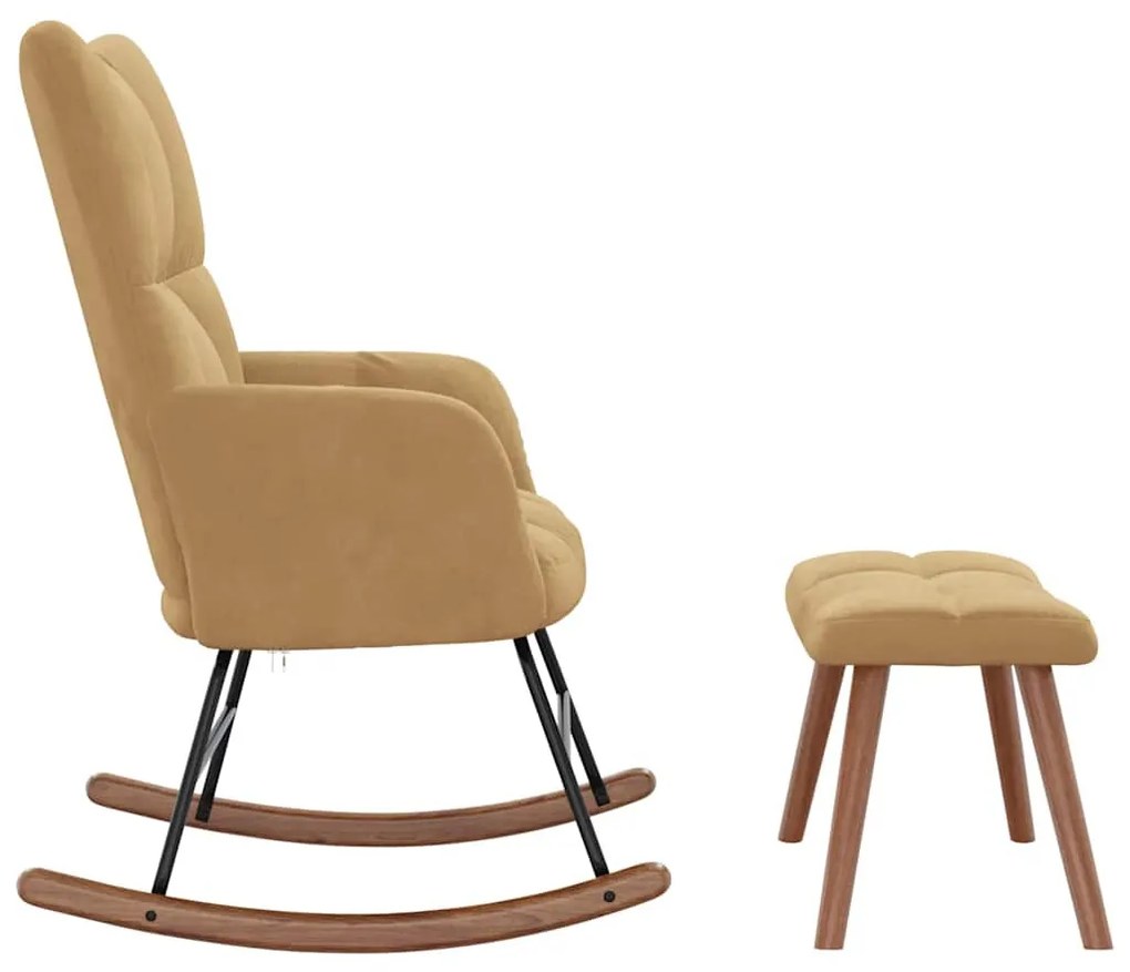 barna bársony hintaszék ülőkével