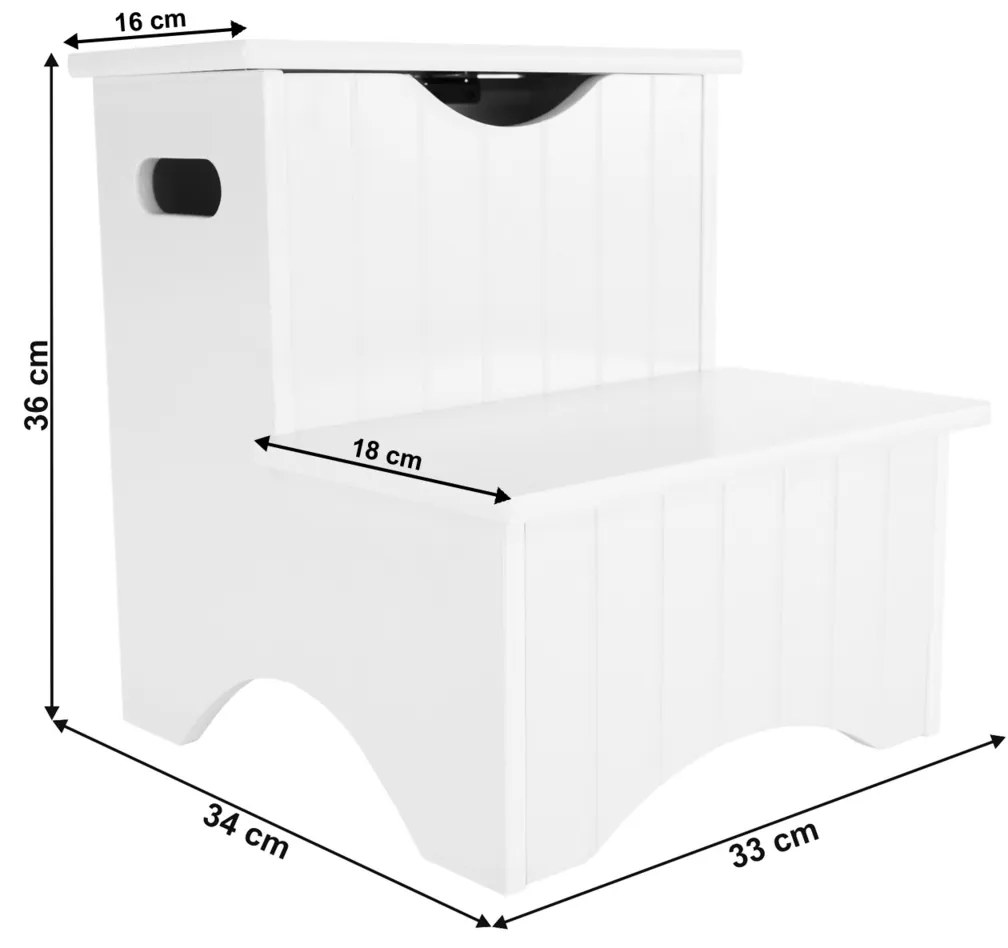 Hurley lépcső tárolóhellyel, 33 x 34 x 36 cm