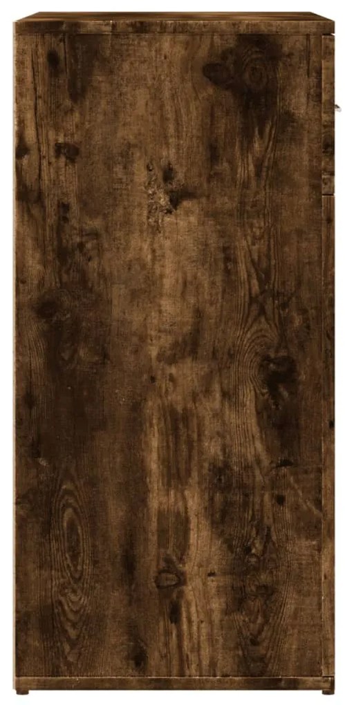 füstös tölgy színű szerelt fa tálalószekrény 79 x 38 x 80 cm