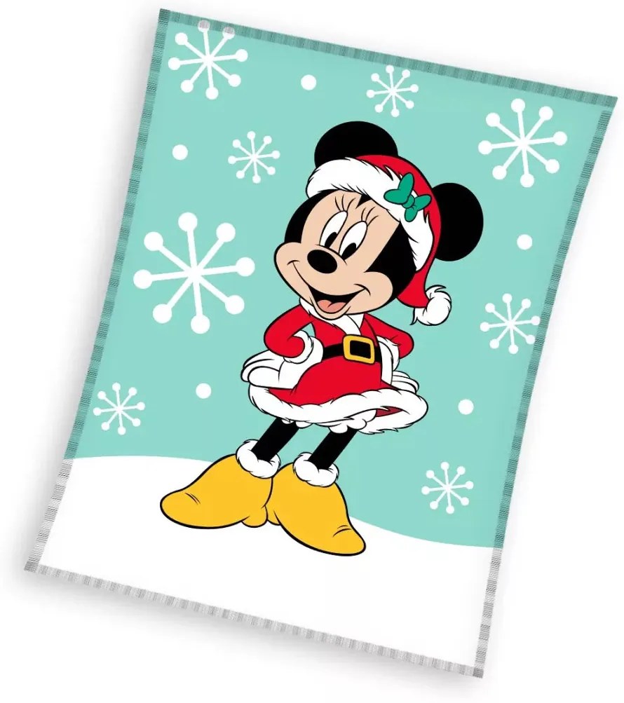 Disney Minnie Snow Karácsonyi coral fleece polár takaró 130x160cm