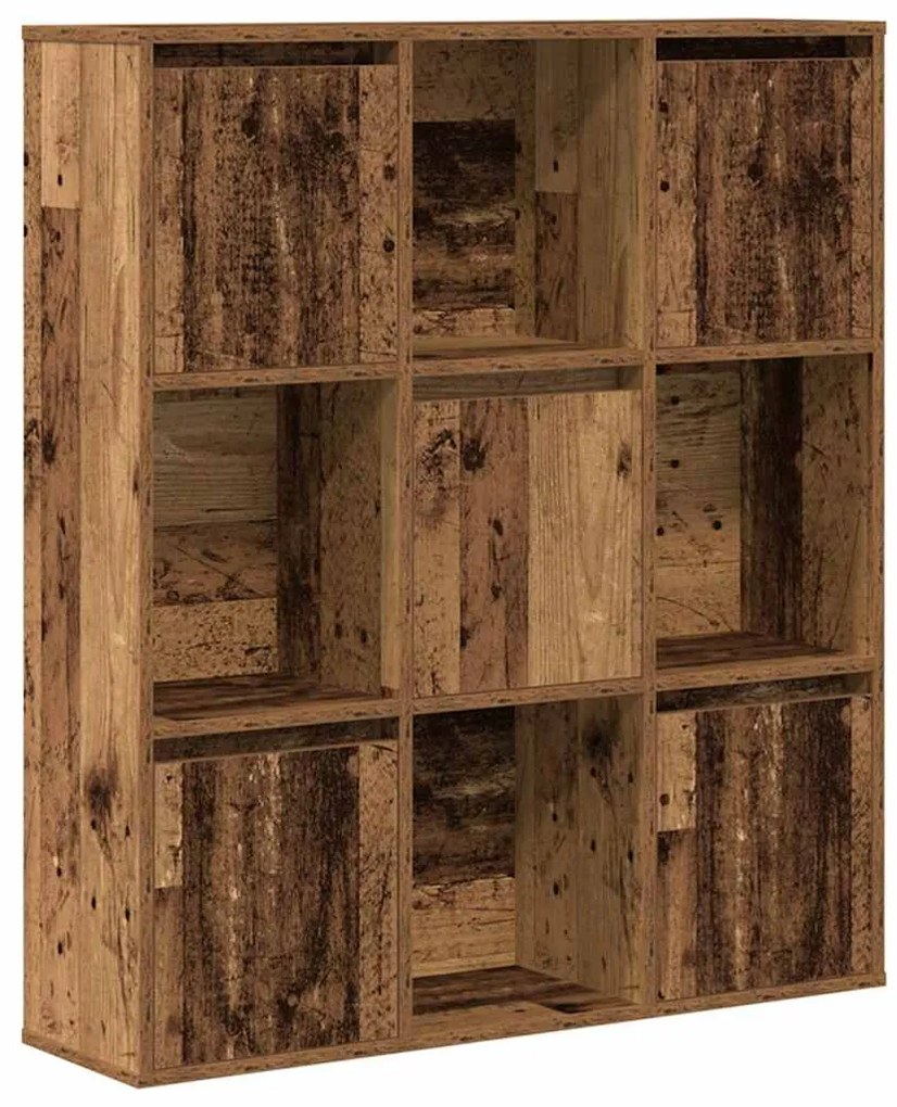 antik fa színű szerelt fa könyvespolc 89x24x101,5 cm