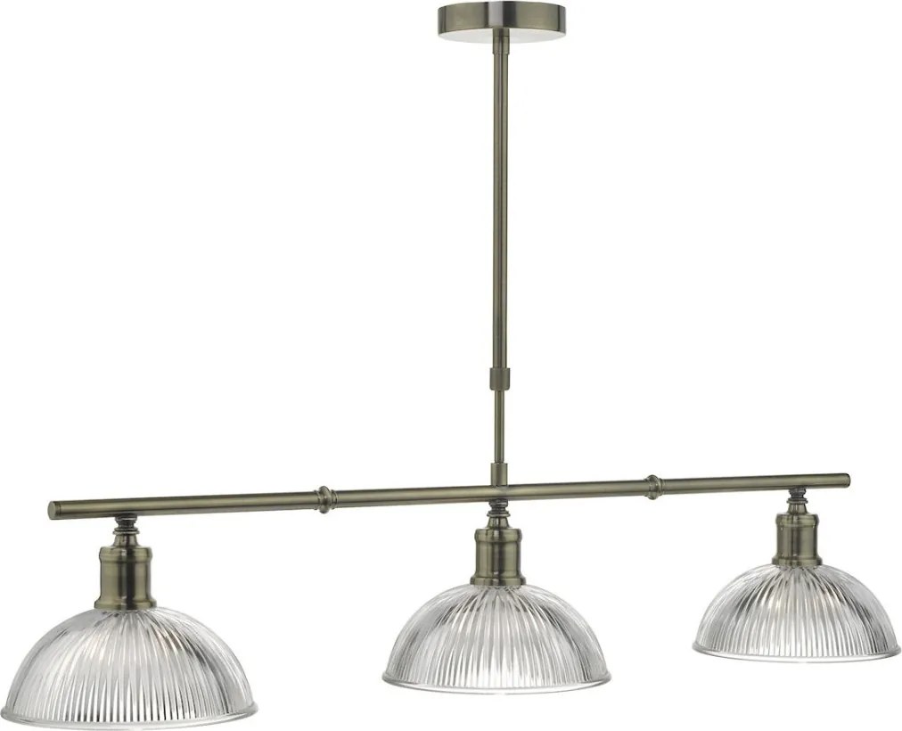 DAR LIGHTING DAR LIGHTING 0375 DARA Többágú Függesztett Lámpa Antik Sárgaréz, Átlátszó E14 IP20