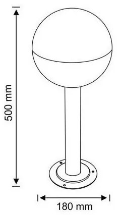 Kültéri lámpa ULSA 1xE27/12W/230V IP44 50 cm