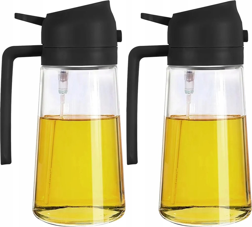 2db Ecet Olaj Szórófej 2IN1 Üveg Grill Főző Alsó