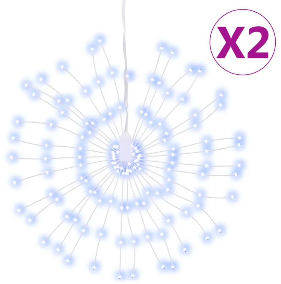 2 db karácsonyi hideg fehér csillagfény 140 db LED 17 cm