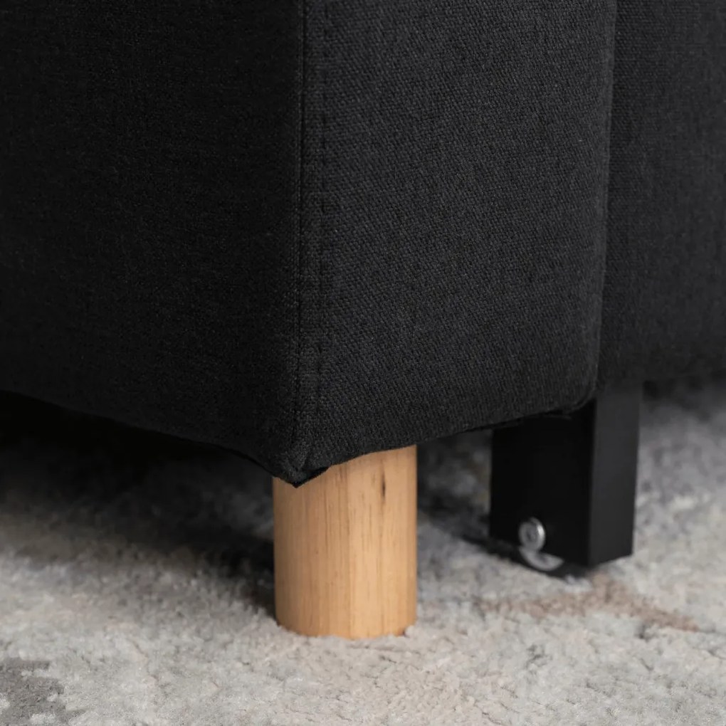 Ágyazható Fotel Fekete Kárpittal. SOLOR