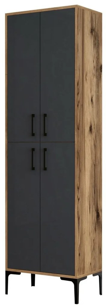 Szekrény Berlin Walnut és Anthracite